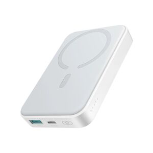Powerbank Wireless compatibil MagSafe, incarcare rapida 20W, 10000mAh + Cablu USB-C – USB-C, Joyroom JR-W020, Alb
