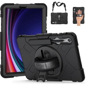 Husa cu folie integrata pentru Samsung Galaxy Tab S10 FE 10.9 inch Shockproof Armor, negru