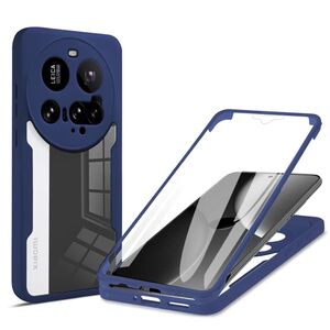 Set 360: Husa cu folie integrata pentru  Xiaomi 15 Ultra Protectie 360 fata / spate - Albastru