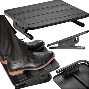 Suport Reglabil pentru Picioare, ergonomic, cu functie de Masaj si inclinare ajustabila, Negru