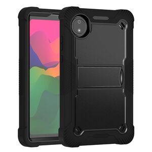 [Pachet 360°] Husa + folie din sticla pentru  Xiaomi Redmi Pad SE 8.7 Rugged Heavy Duty - Negru