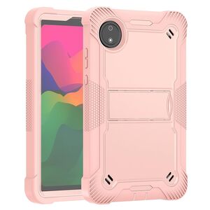 [Pachet 360°] Husa + folie din sticla pentru  Xiaomi Redmi Pad SE 8.7 Rugged Heavy Duty - Roz
