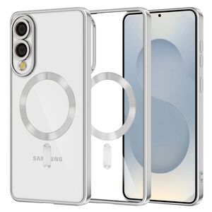 Husa pentru  Samsung Galaxy S25 Edge cu MagSafe si protectie pentru lentile anti-shock 1.5 mm transparent - Argintiu