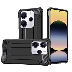 Husa pentru  Xiaomi Redmi Note 14 4G Armor Tough Rugged Kickstand - Negru