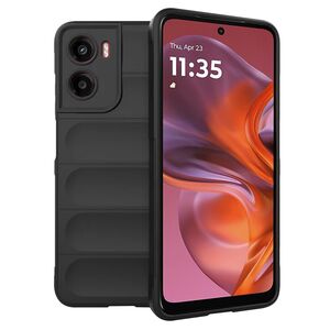 Husa pentru Motorola Moto G05 / Moto E15 Liquid Silicone, Microfibre Lining, Non-Slip Airbag Design, Negru