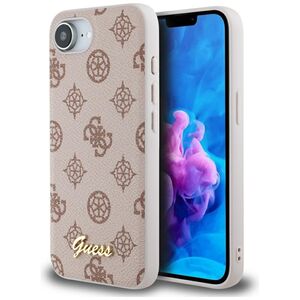 Husa premium pentru  iPhone 16e compatibila MagSafe Guess Luxury Series - Maro deschis