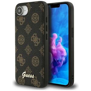 Husa premium pentru  iPhone 16e compatibila MagSafe Guess Luxury Series - Maro inchis