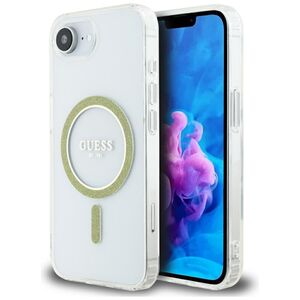 Husa premium pentru  iPhone 16e compatibila MagSafe Guess Luxury Series - Transparent