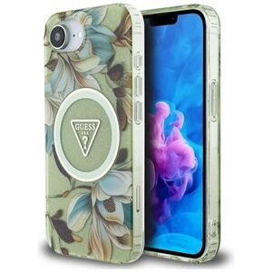 Husa premium pentru  iPhone 16e compatibila MagSafe Guess Luxury Series - Verde