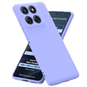 Husa pentru  Motorola Edge 60 Fusion Liquid Silicone, subțire, captusita cu microfibra, anti amprentă, protectie cameră foto, Mov