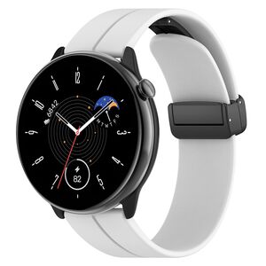 Curea pentru Huawei Watch GT 4 (41mm)/ W1 / Honor Watch S1 / Garmin Venu 2S / Vivoactive 4S - Alb