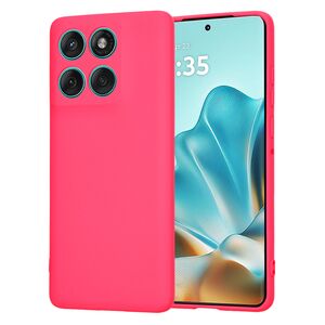 Husa pentru  Motorola Edge 60 Fusion Liquid Silicone, subțire, captusita cu microfibra, anti amprentă, protectie cameră foto, Fucsia