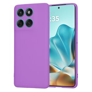 Husa pentru  Motorola Edge 60 Fusion Liquid Silicone, subțire, captusita cu microfibra, anti amprentă, protectie cameră foto, Mov