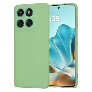 Husa pentru  Motorola Edge 60 Fusion Liquid Silicone, subțire, captusita cu microfibra, anti amprentă, protectie cameră foto, Verde deschis