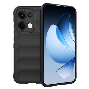Husa pentru  Oppo Reno 13 Liquid Silicone, Microfibre Lining, Non-Slip Airbag Design, Negru