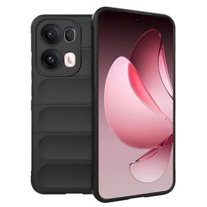 Husa pentru  Oppo Reno 13 Pro Liquid Silicone, Microfibre Lining, Non-Slip Airbag Design, Negru