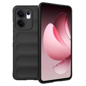 Husa pentru  Oppo Reno 13F, 13FS 4G, 5G Liquid Silicone, Microfibre Lining, Non-Slip Airbag Design, Negru