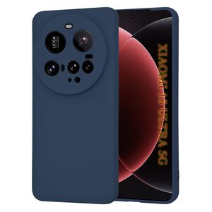 Husa pentru  Xiaomi 15 Ultra Liquid Silicone, subțire, captusita cu microfibra, anti amprentă, protectie cameră foto, Albastru