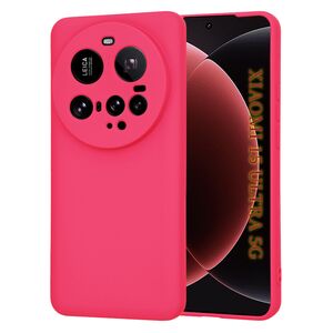 Husa pentru  Xiaomi 15 Ultra Liquid Silicone, subțire, captusita cu microfibra, anti amprentă, protectie cameră foto, Fucsia