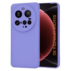 Husa pentru  Xiaomi 15 Ultra Liquid Silicone, subțire, captusita cu microfibra, anti amprentă, protectie cameră foto, Lavanda