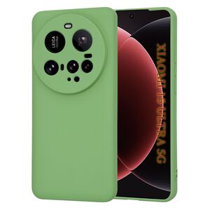 Husa pentru  Xiaomi 15 Ultra Liquid Silicone, subțire, captusita cu microfibra, anti amprentă, protectie cameră foto, Verde deschis