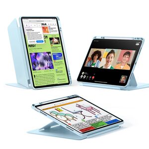 Husa pentru iPad Air 13 (2024, 2025) ESR - Flip Hybrid Folio cu functie sleep / wake-up, tip stand si slot pentru stylus - Albastru