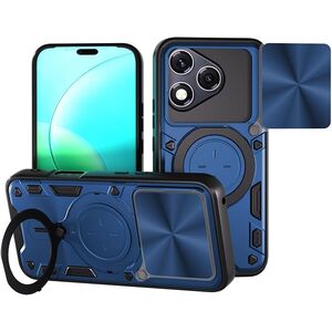 Husa pentru  Honor 400 Lite cu protecție pentru cameră și suport magnetic integrat Ring Shockproof, Albastru