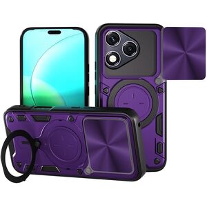 Husa pentru  Honor 400 Lite cu protecție pentru cameră și suport magnetic integrat Ring Shockproof, Mov