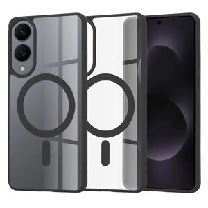 Huse pentru  Samsung Galaxy S25 Edge cu MagSafe Crystal Clear Back Series - Negru