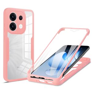 Set 360: Husa cu folie integrata pentru  Oppo Reno 13 Protectie 360 fata / spate - Roz