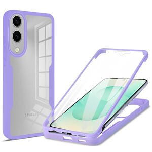 Set 360: Husa cu folie integrata pentru  Samsung Galaxy S25 Edge Protectie 360 fata / spate - Mov