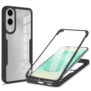Set 360: Husa cu folie integrata pentru  Samsung Galaxy S25 Edge Protectie 360 fata / spate - Negru