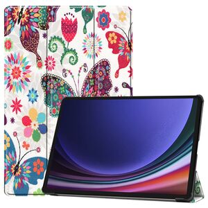 Husa pentru  Samsung Galaxy Tab S10 FE+ Plus 13.1 inch tip stand functie sleep/wake-up, protectie 360 - Fluturi