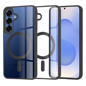 Huse pentru  Samsung Galaxy S25+ cu MagSafe Crystal Clear Back Series - Negru