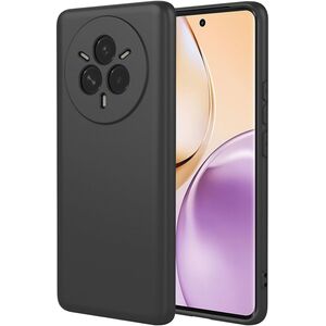 Husa pentru  Realme 14 Pro 5G Liquid Silicone, subțire, captusita cu microfibra, anti amprentă, protectie cameră foto, Negru