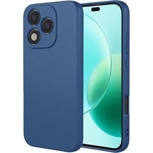 Husa pentru  Honor 400 Lite Liquid Silicone, subțire, captusita cu microfibra, anti amprentă, protectie cameră foto, Albastru