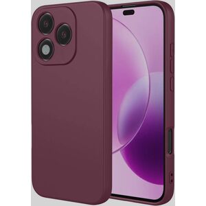 Husa pentru  Honor 400 Lite Liquid Silicone, subțire, captusita cu microfibra, anti amprentă, protectie cameră foto, Bordeaux