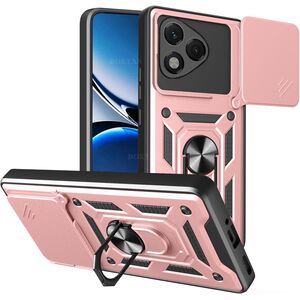 Husa pentru  Honor 400 Lite Ring Armor Kickstand Tough Rugged Cover cu protectie camera, Roz