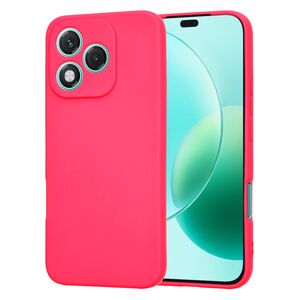 Husa pentru  Honor 400 Lite Liquid Silicone, subțire, captusita cu microfibra, anti amprentă, protectie cameră foto, Fucsia