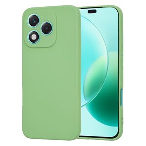 Husa pentru  Honor 400 Lite Liquid Silicone, subțire, captusita cu microfibra, anti amprentă, protectie cameră foto, Verde deschis