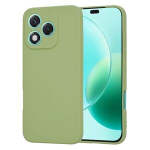Husa pentru  Honor 400 Lite Liquid Silicone, subțire, captusita cu microfibra, anti amprentă, protectie cameră foto, Verde