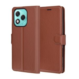 Husa pentru  Honor 400 Lite tip carte cu inchidere magnetica, compartimente pentru carduri si functie stand, Maro