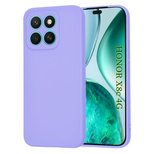 Husa pentru  Honor X8c Liquid Silicone, subțire, captusita cu microfibra, anti amprentă, protectie cameră foto, Lavanda