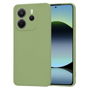 Husa pentru  Xiaomi Redmi Note 14 4G Liquid Silicone, subțire, captusita cu microfibra, anti amprentă, protectie cameră foto, Verde