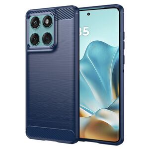 Husa pentru Motorola Edge 60 Fusion Carbon Liquid Silicone, Albastru
