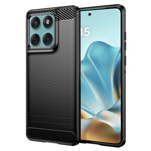 Husa pentru Motorola Edge 60 Fusion Carbon Liquid Silicone, Negru