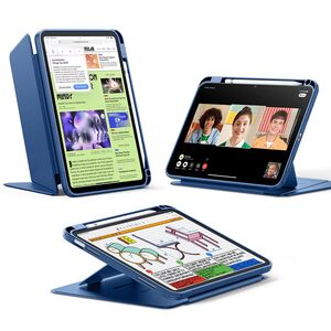 Husa pentru iPad 11 2025 ESR - Flip Hybrid Folio cu functie sleep / wake-up, tip stand si slot pentru stylus - Albastru