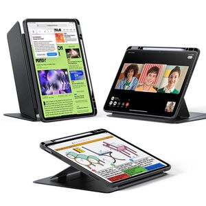 Husa pentru iPad Air 13 (2024, 2025) ESR - Flip Hybrid Folio cu functie sleep / wake-up, tip stand si slot pentru stylus - Negru
