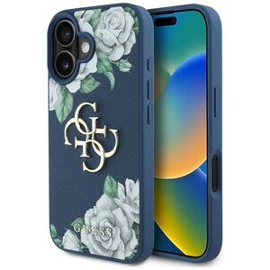 Husa premium pentru  iPhone 16 Guess Elegance Series - Albastru