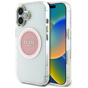 Husa premium pentru  iPhone 16 compatibila MagSafe Guess Luxury Series - Alb